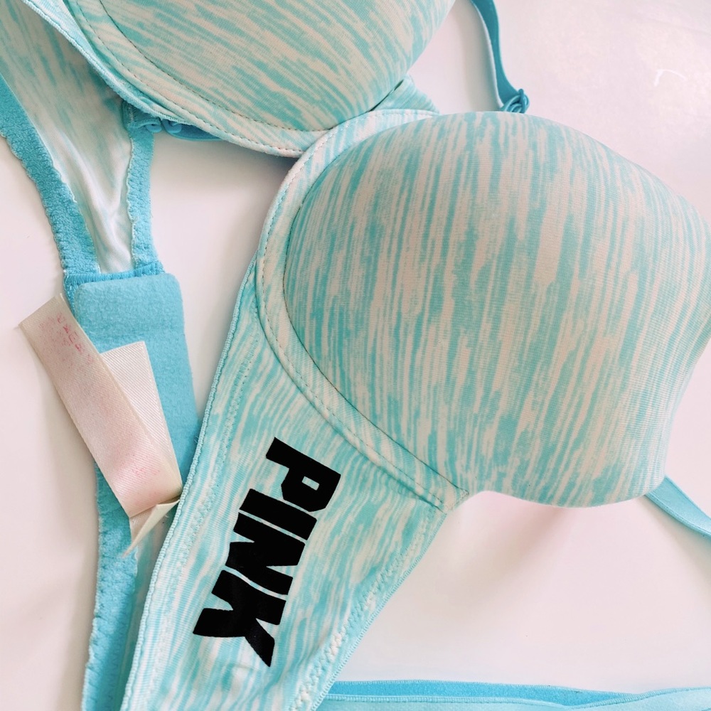 32c Victorias Secret Pink Wear Everywhere Bra Logo